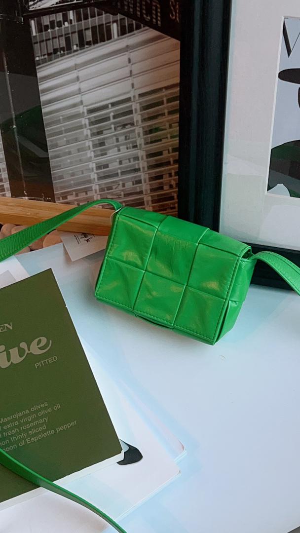 Bottega Veneta Green Intrecciato Mini Casette