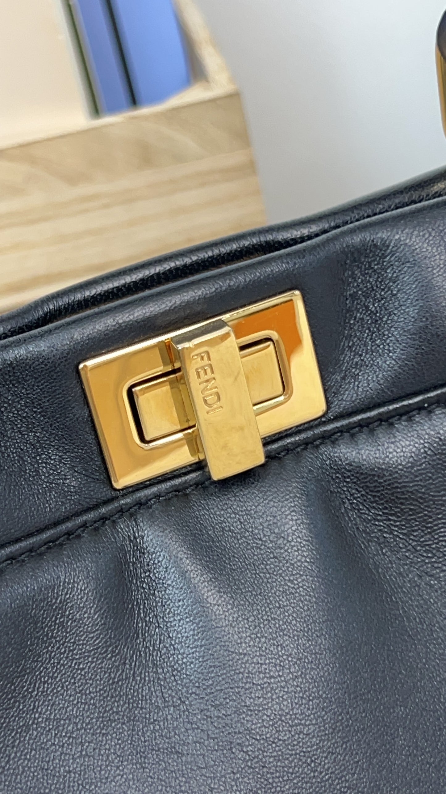 Fendi Black Mini Peekaboo GHW