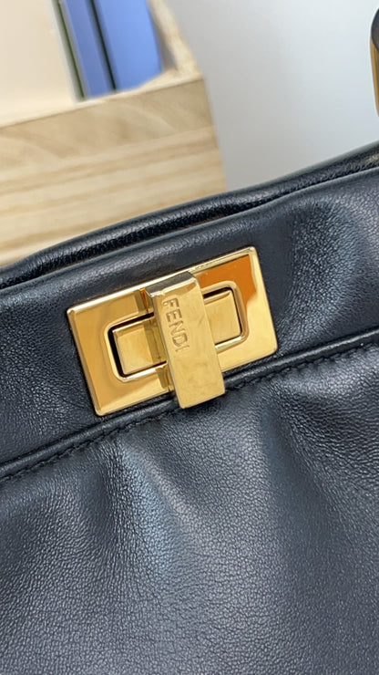 Fendi Black Mini Peekaboo GHW