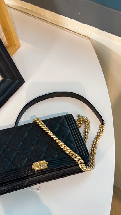 Chanel Black Caviar LeBoy WOC GHW