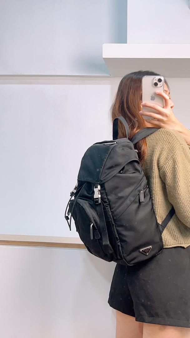 Prada Black Nylon Backpack