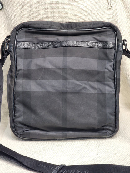 Burberry Nylon Smoked Check Messenger Bag