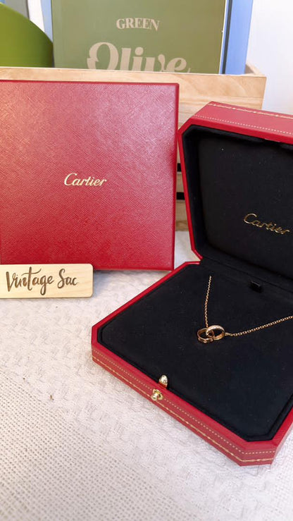 Cartier Gold Love Pendant Hold Paved Necklace