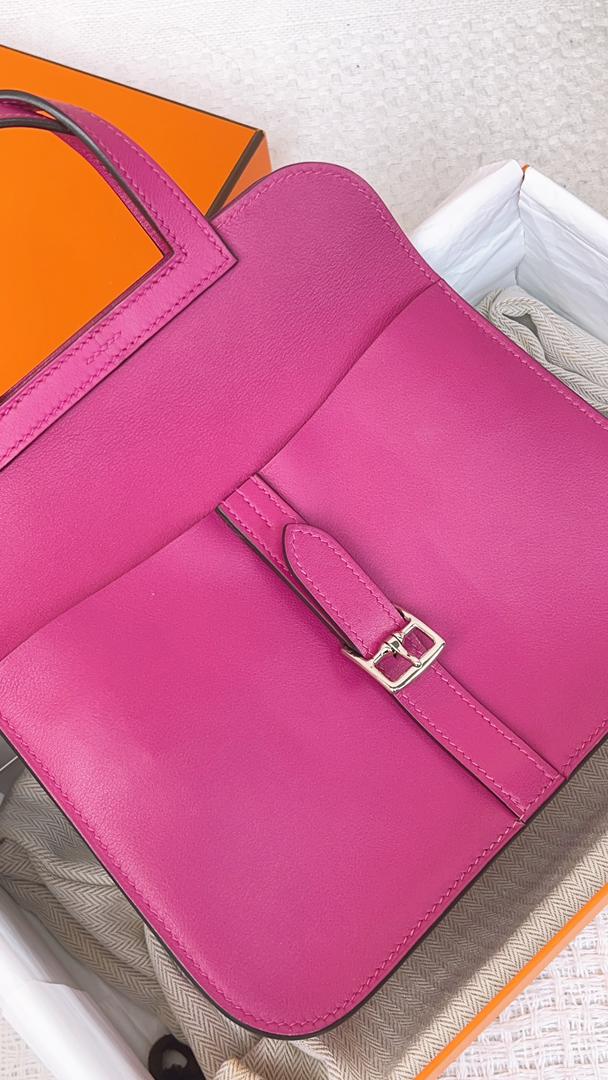 Hermes Rose Purple Swift Mini Halzan (PHW)