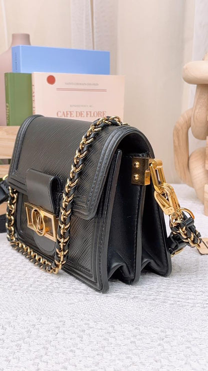 Louis Vuitton Black Epi Mini Dauphine