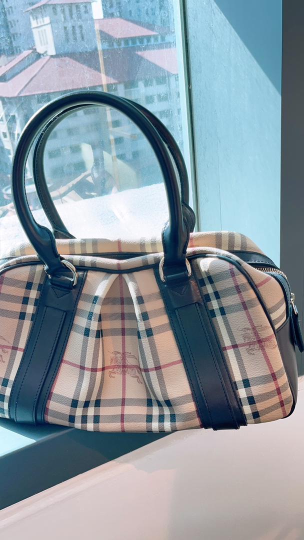 Burberry Haymarket Check Bowling Tote