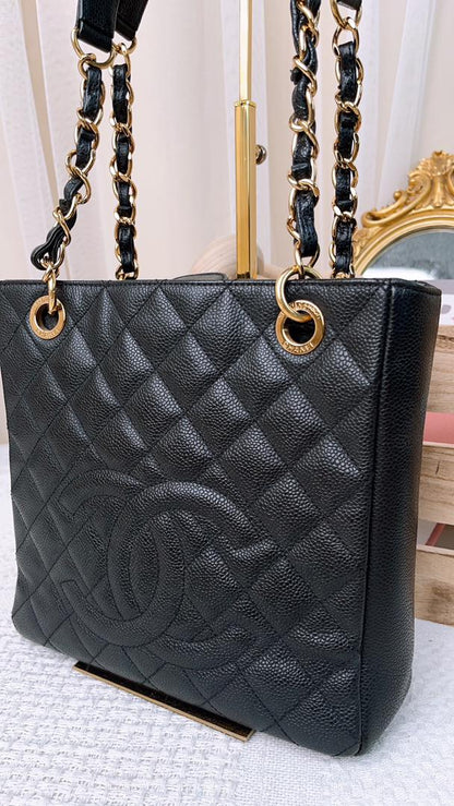 Chanel Black Caviar PST GHW