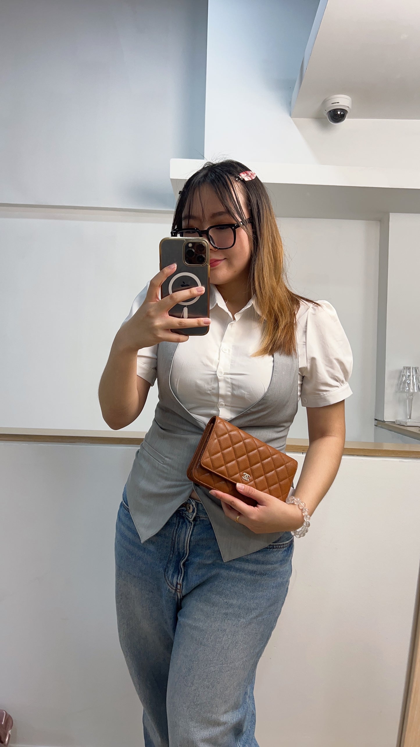 Chanel Brown Caviar Classic WOC