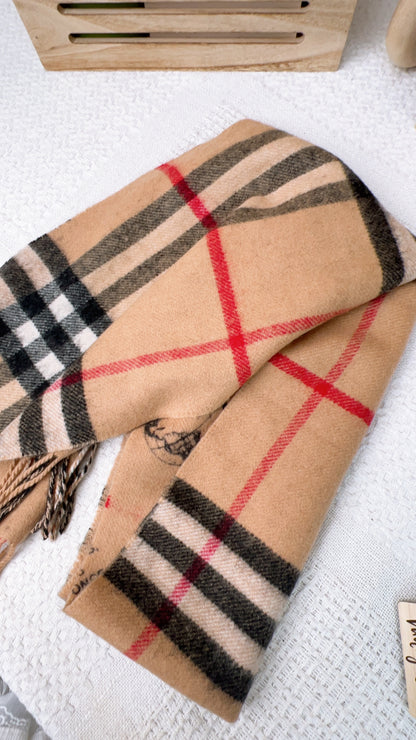 Burberry Check Cashmere Scarf