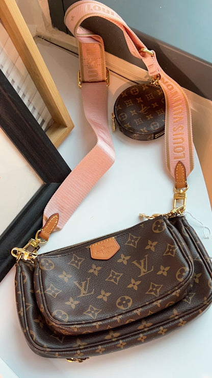 LV Monogram Rose Pink Multi Pochette