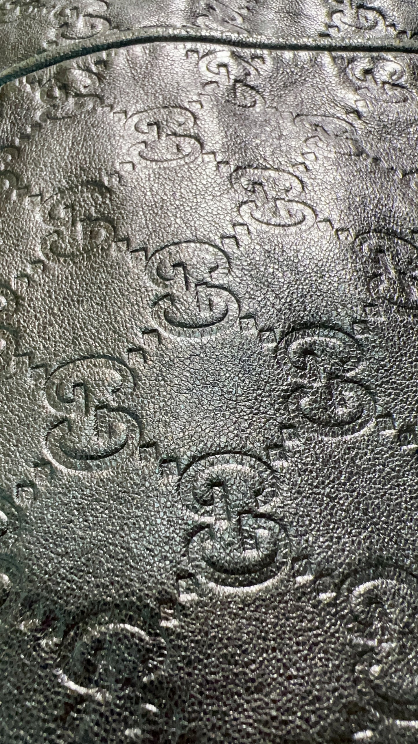 Gucci Black Guccissima Messenger Bag