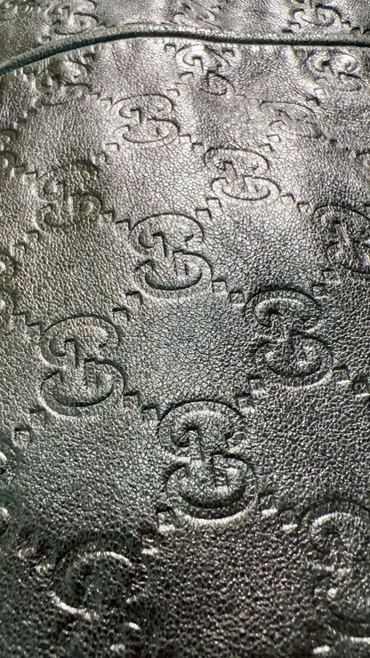 Gucci Black Guccissima Messenger Bag