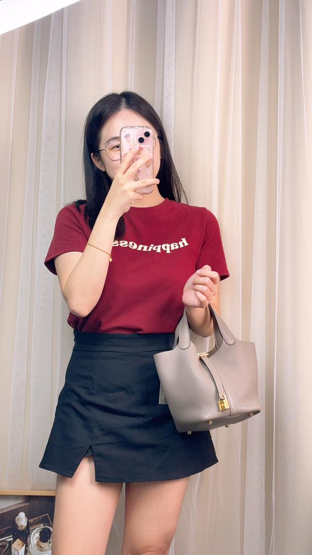 Hermes Gris Asphalte Picotin 18 (GHW)