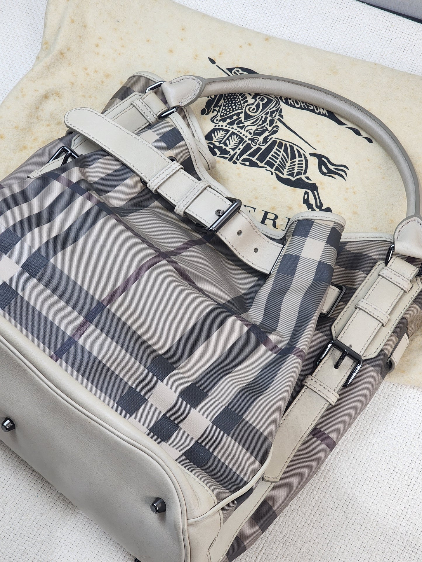 Burberry Smoked Check Walder Hobo Bag