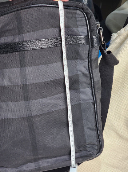 Burberry Nylon Smoked Check Messenger Bag