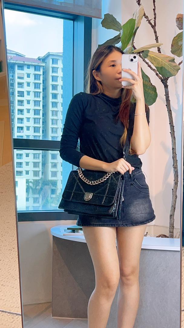 Dior Black Diorama Satchel Bag