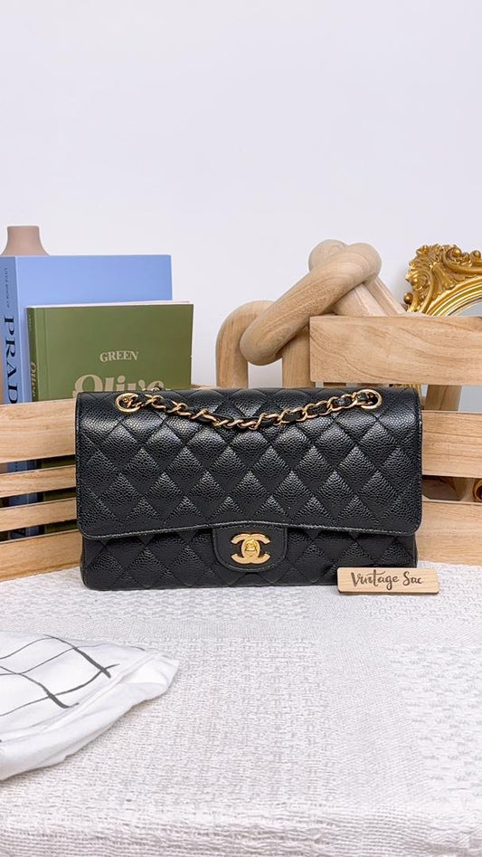 Chanel Black Caviar Medium CF (GHW)