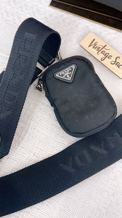 Prada Black Nylon Re-edition 2005 3 in 1 Hobo