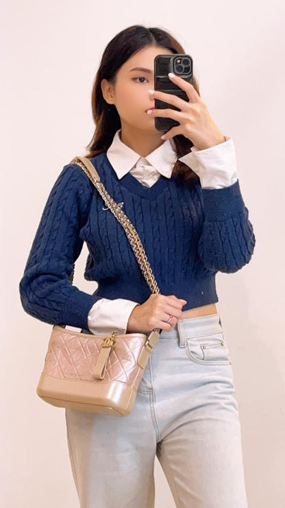 Chanel Champagne Small Gabrielle Hobo