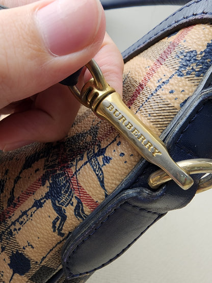 Burberry Haymarket Check Splash Studded Canterbury Tote