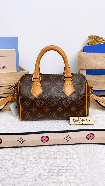 LV Monogram Speedy 20 w Black Strap
