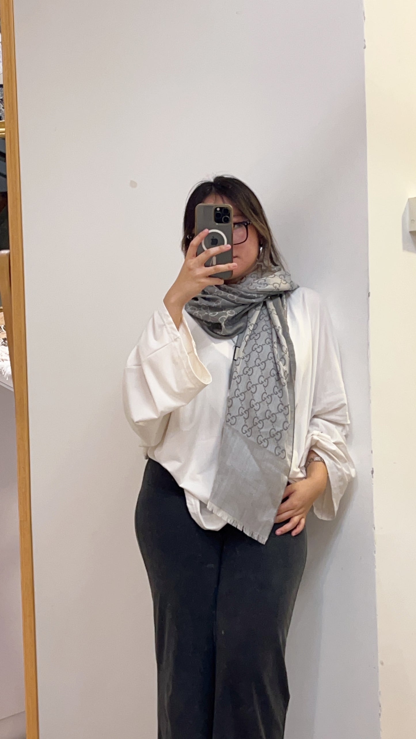 Gucci Grey Scarf