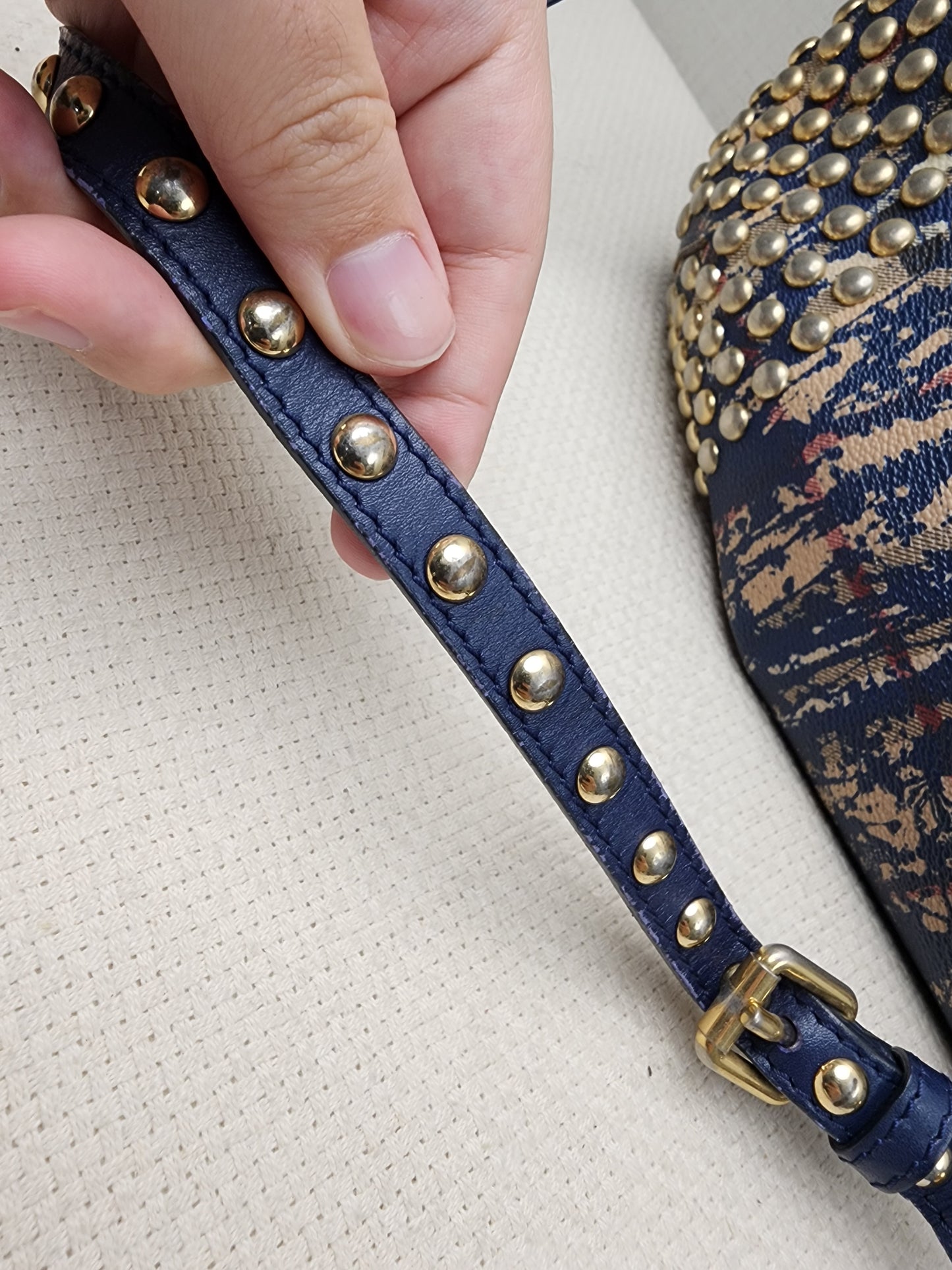 Burberry Haymarket Check Splash Studded Canterbury Tote