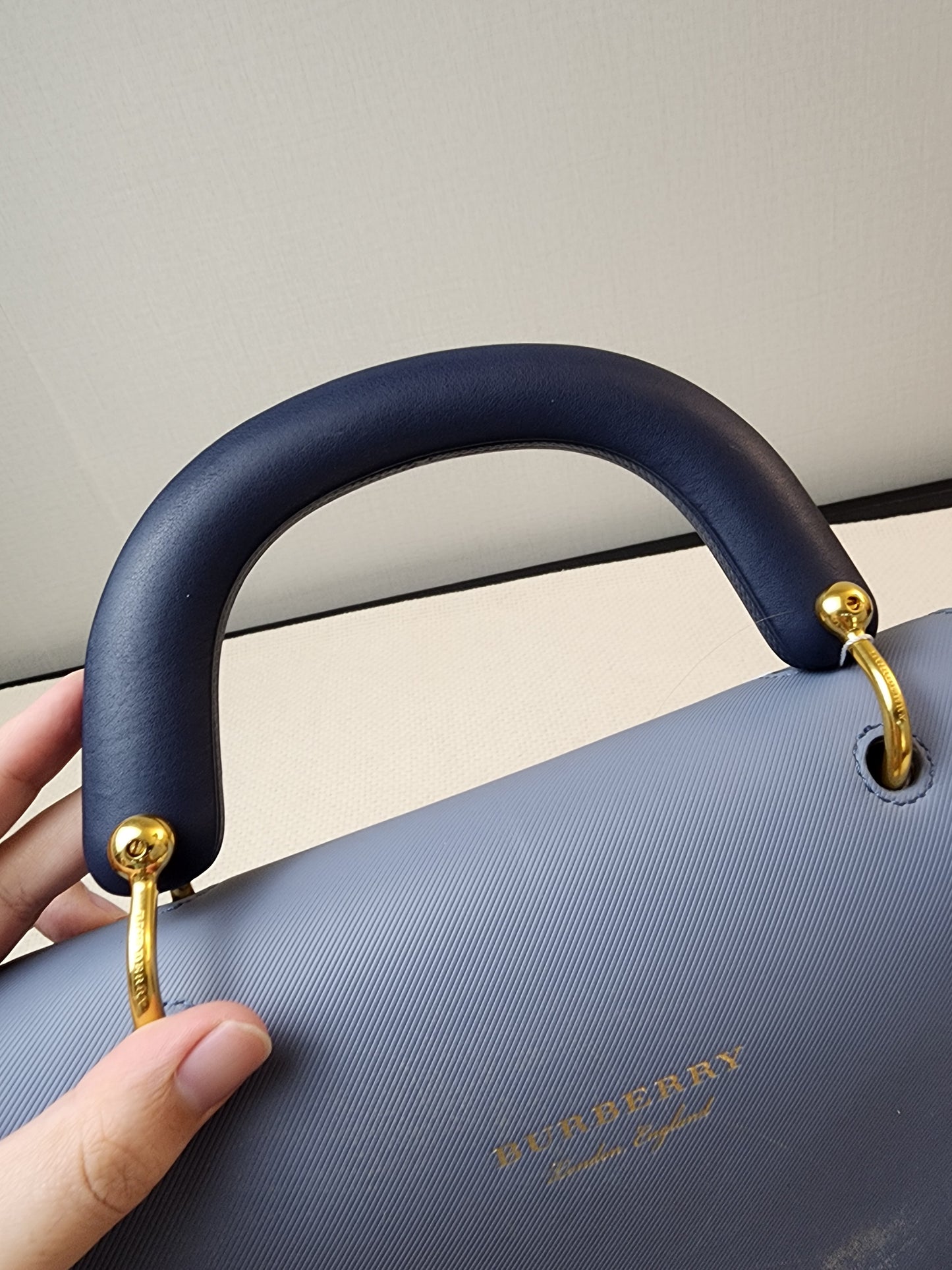 Burberry Medium DK88 Top Handle Bag in Trench Calfskin