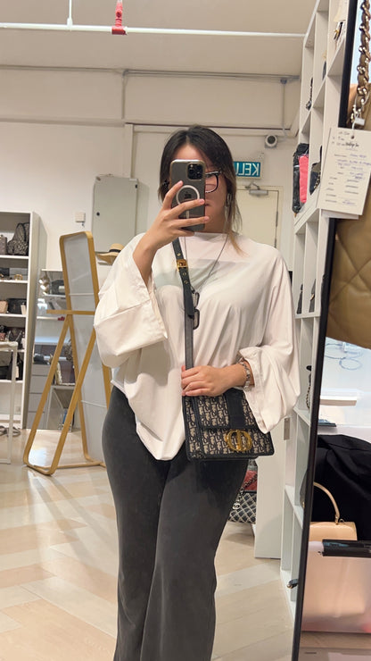 Dior Navy Oblique Montaigne 30 GHW