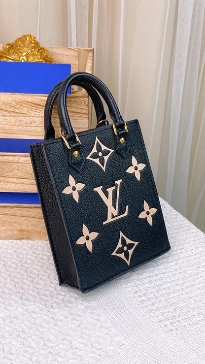 Louis Vuitton Black Empreintr Petit Sac Plat