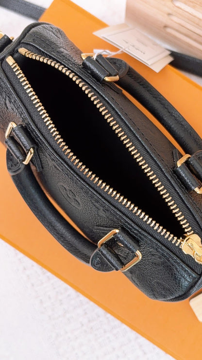 Louis Vuitton Black Monogram Empreinte Nano Speedy