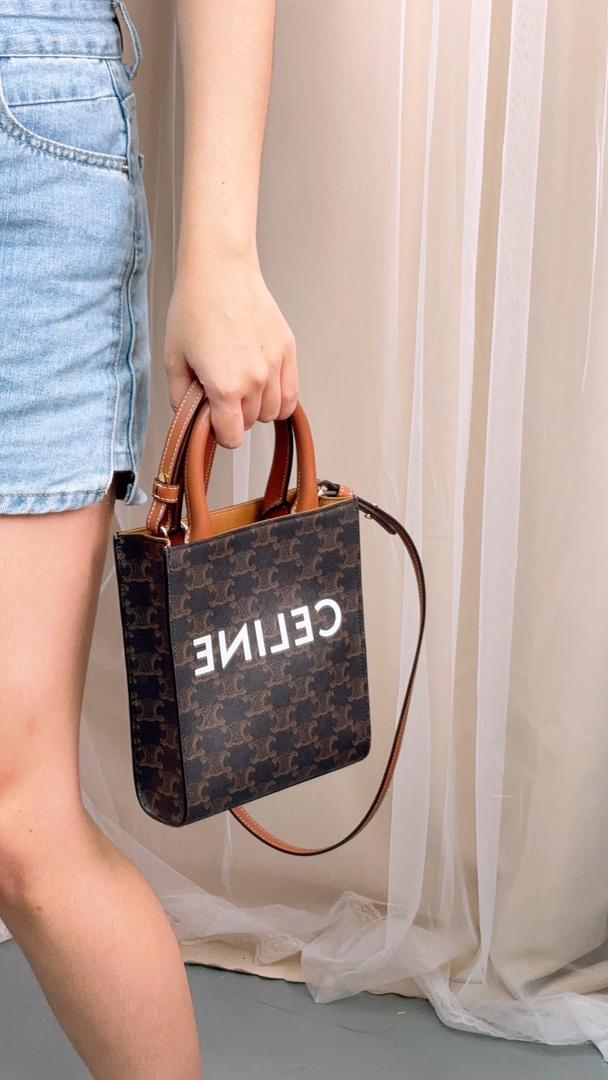 Celine Triomphe Mini Vertical Cabas Tote
