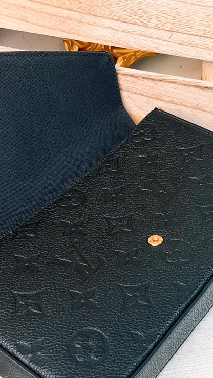 Louis Vuitton Black Monogram Empreinte Felicie Pochette