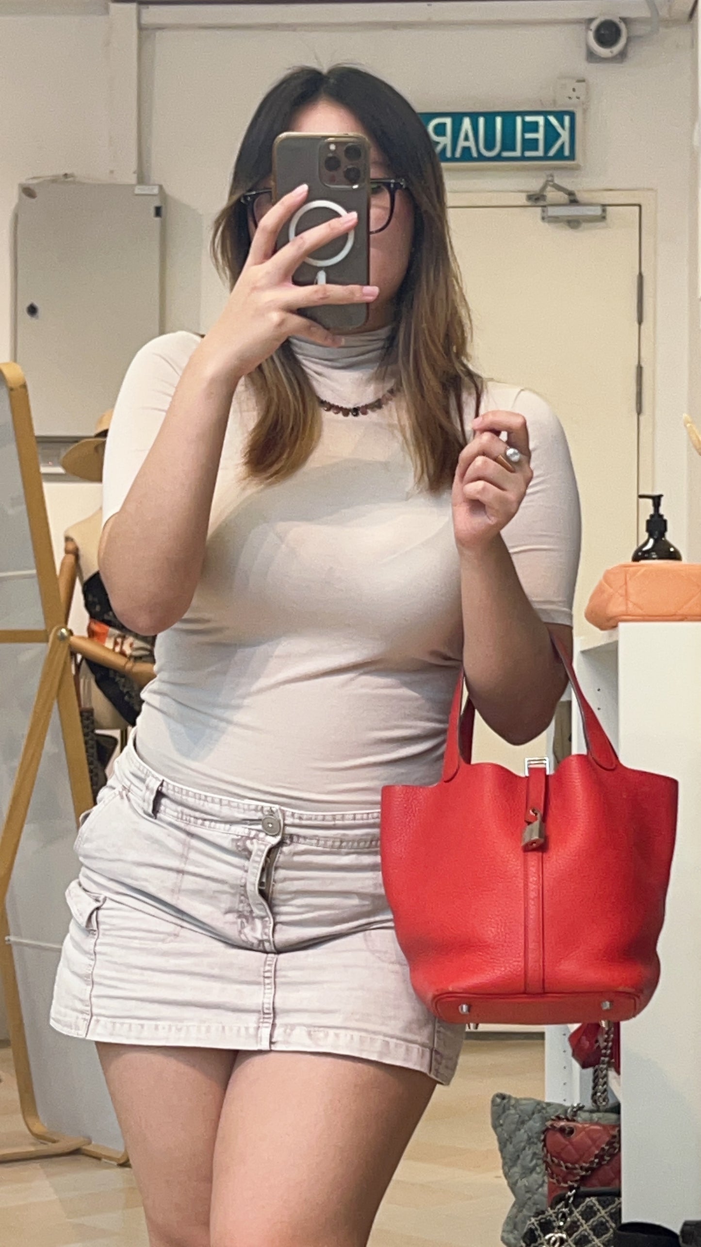 Hermes Picotin 22 in Red Clemence