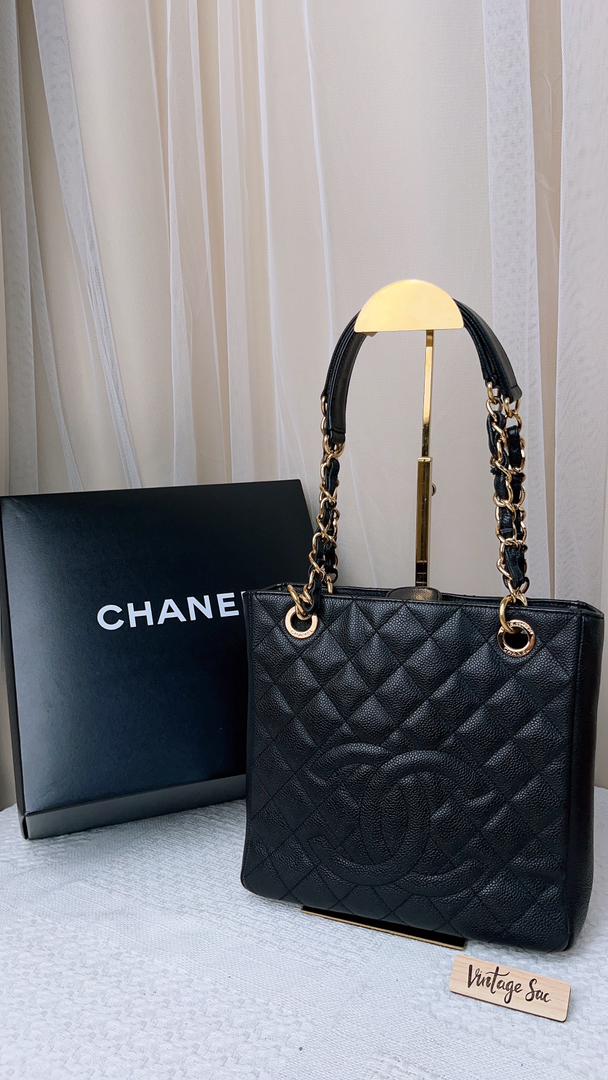 Chanel Black Caviar PST GHW