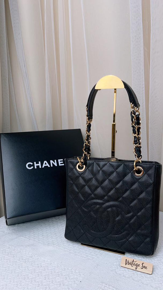 Chanel Black Caviar PST GHW