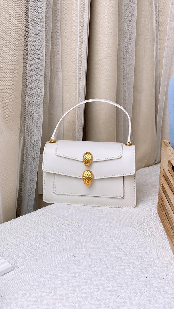 Bvlgari White Serpenti Belt Bag