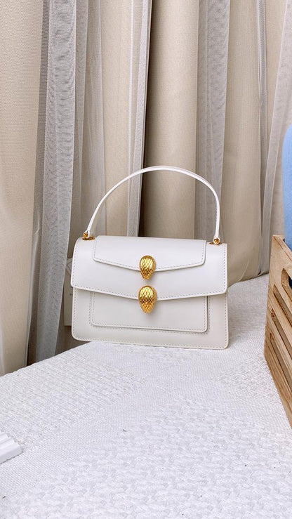 Bvlgari White Serpenti Belt Bag