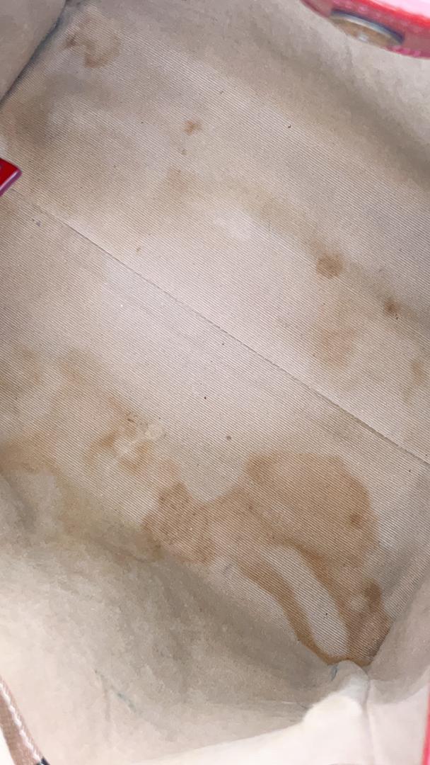 Burberry Red / Beige House Check PVC Cantebury Tote