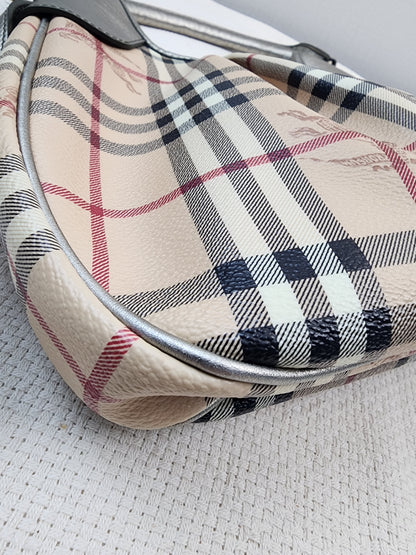 Burberry Beige Haymarket Check Shoulder Bag