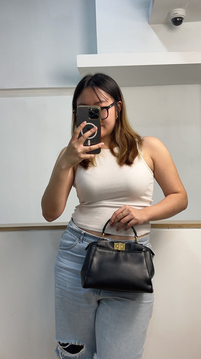 Fendi Black Mini Peekaboo GHW