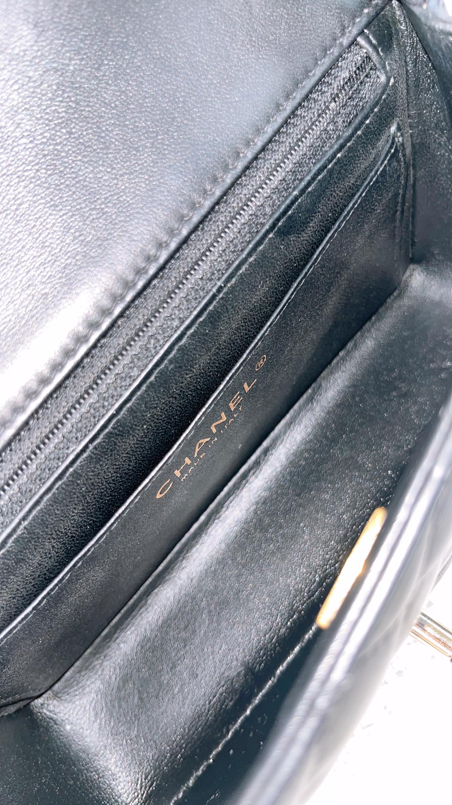 Chanel Black Lambskin Classic Mini Rectangular LGHW