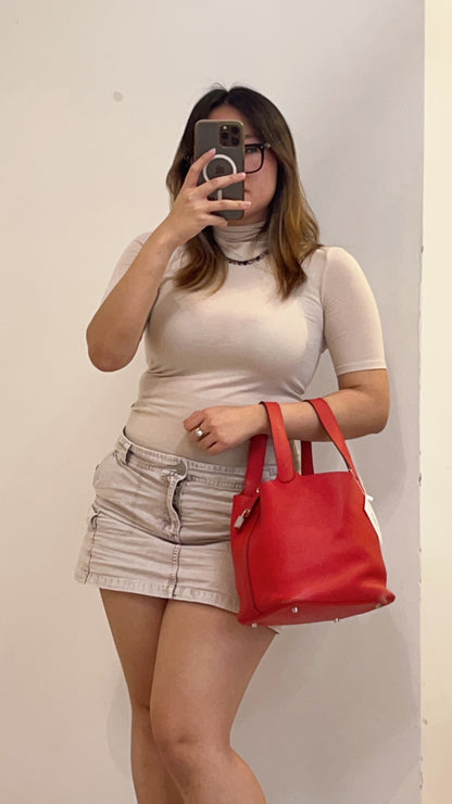 Hermes Picotin 22 in Red Clemence