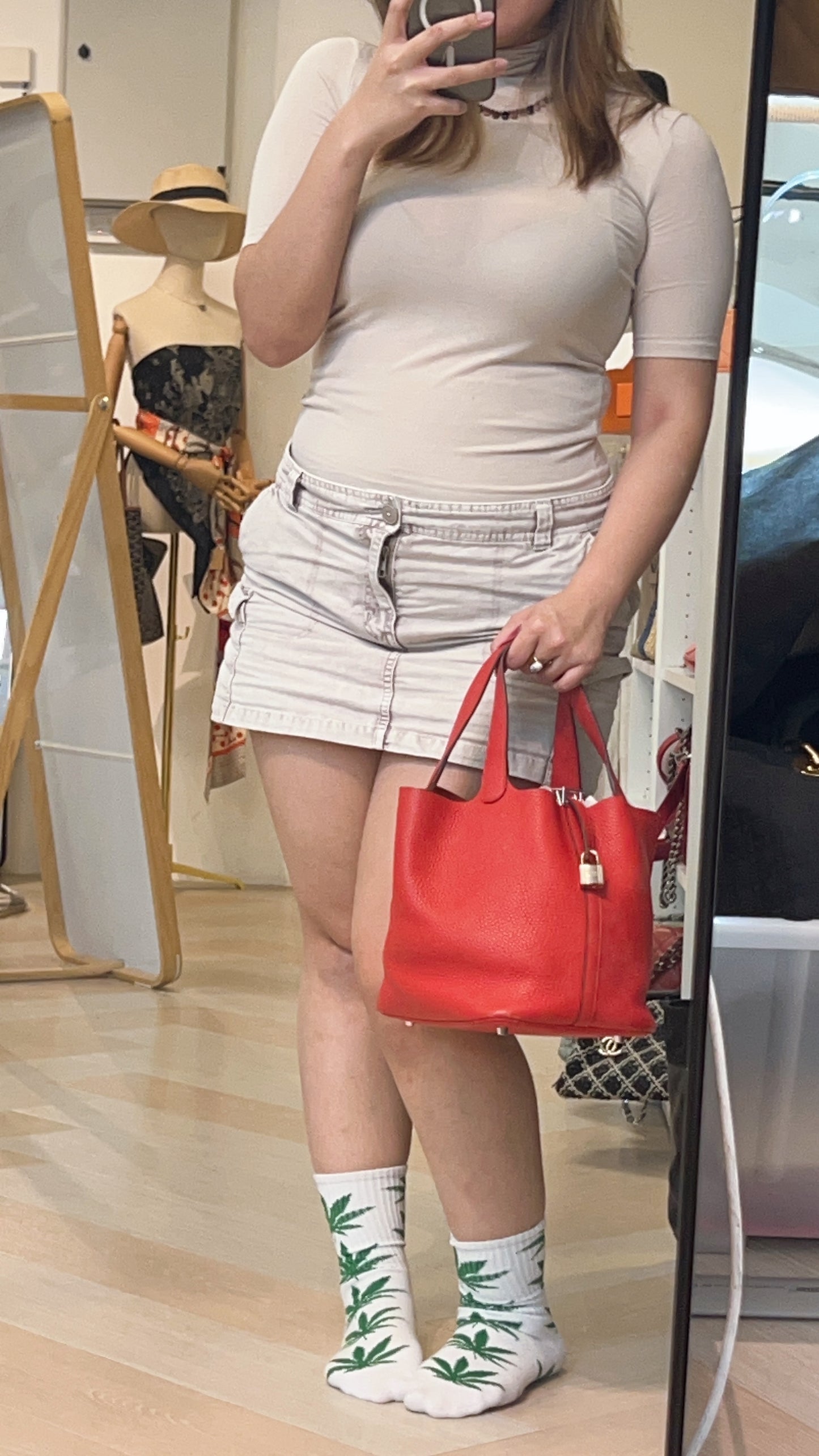 Hermes Picotin 22 in Red Clemence