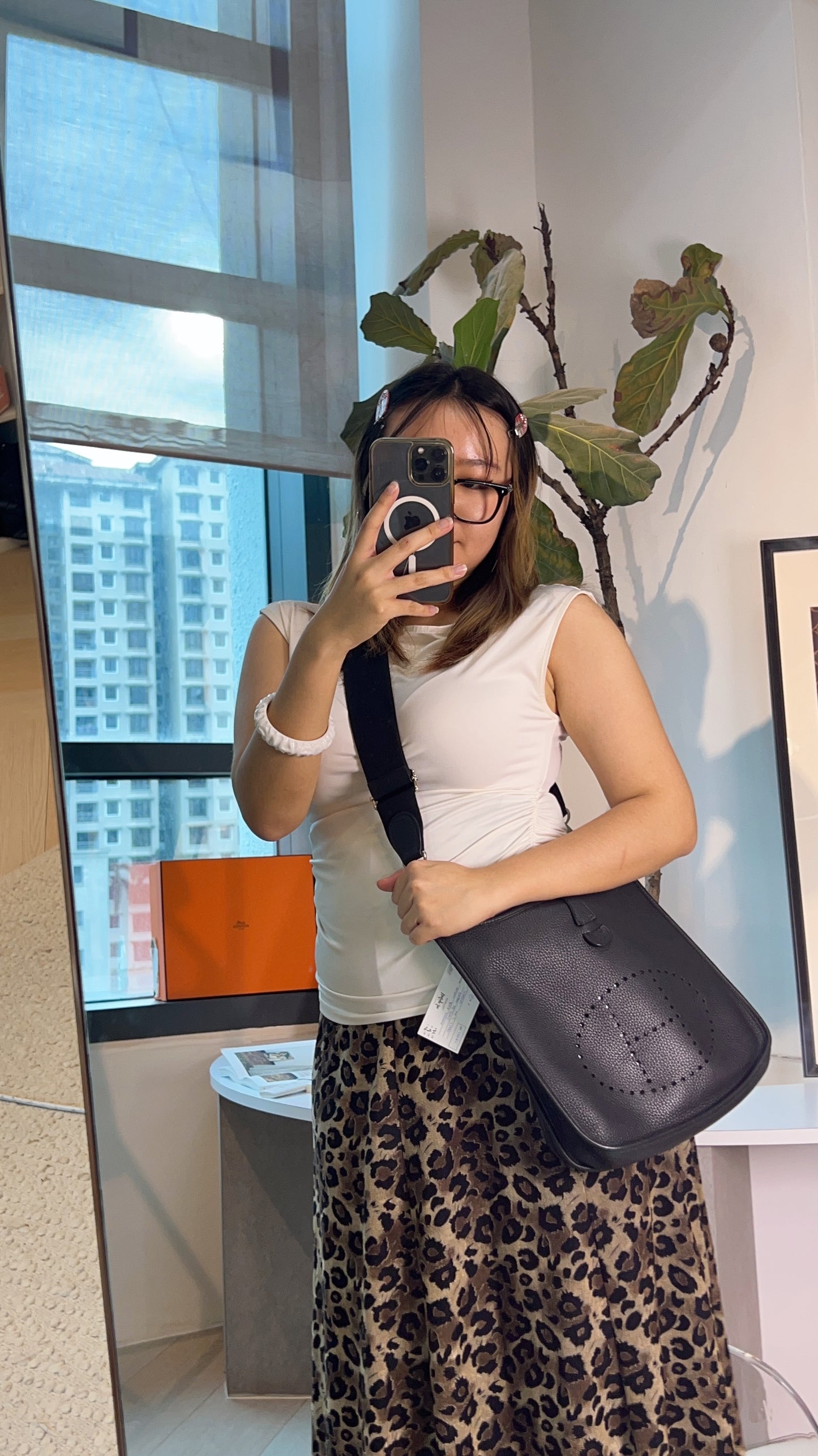 Hermes Black Clemence Evelyne 29 PHE