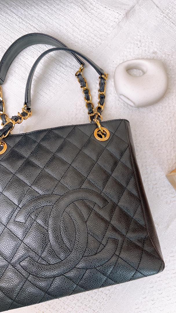 Chanel Black Caviar PST GHW