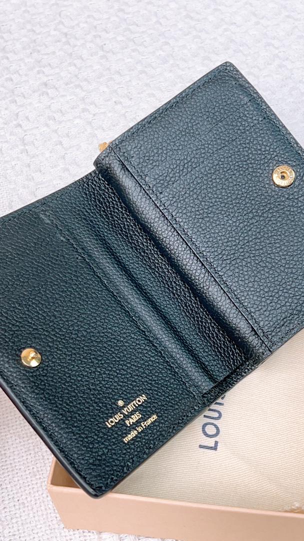 LV Black Monogram Empreinte Clea Wallet
