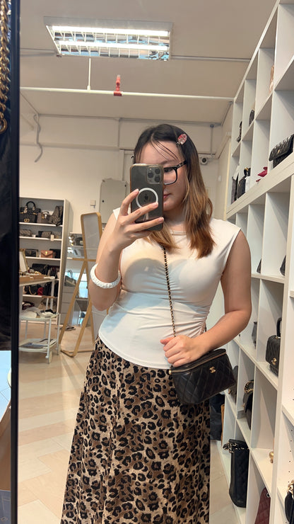 Chanel Black Lambskin Vanity in Pearl Crush