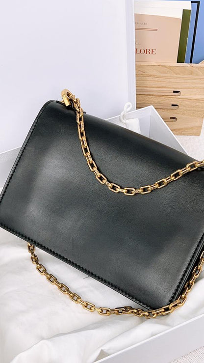 Dior Black Calfskin Jadior Medium Shoulder Bag GHW