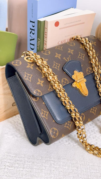 Louis Vuitton Navy Monogram Victoire Flap Bag